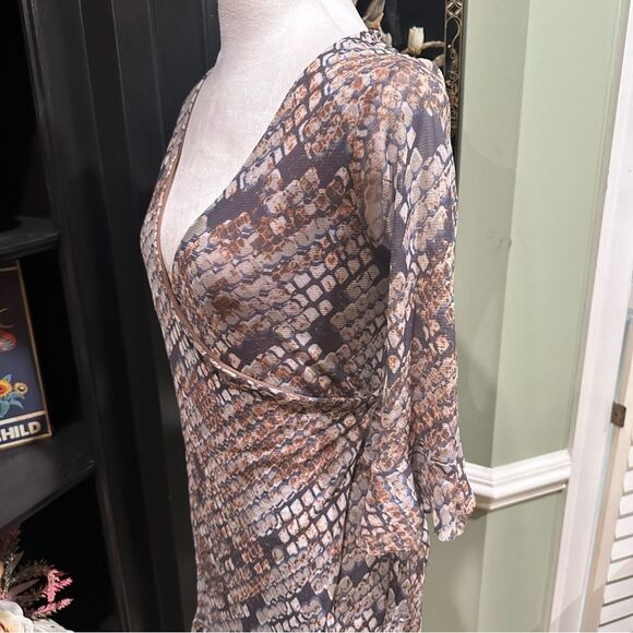 Anthropologies Weston Wear Snakeskin Print Wrap Dress – Size M - Picture 4 of 8